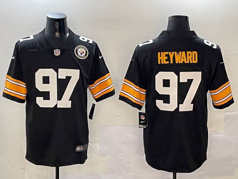 Men Pittsburgh Steelers #97 Heyward Black Second generation 2024 Nike Limited NFL Jersey style 01041->pittsburgh steelers->NFL Jersey